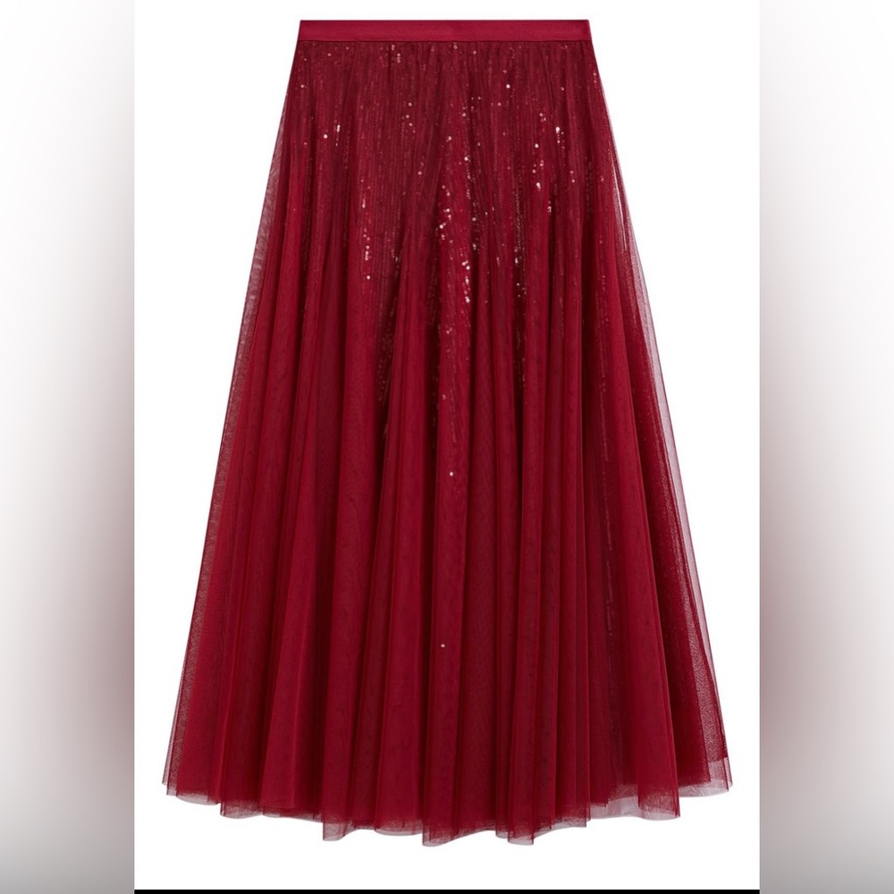 Sweet valentine sequined mesh skirt